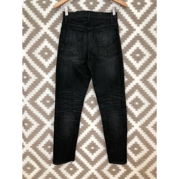 Hudson Black Zoeey High Rise Straight Crop Jeans - Picture 6 of 7